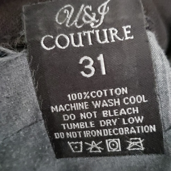 U&J COUTURE BLACK STUDDED STONES. - Picture 6 of 6